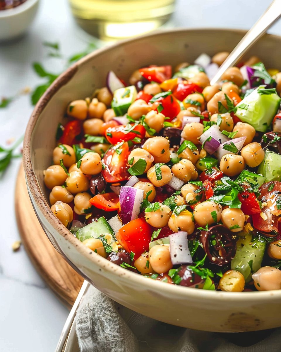 10-Minute Mediterranean Chickpea Salad 4 10-Minute Mediterranean Chickpea Salad
