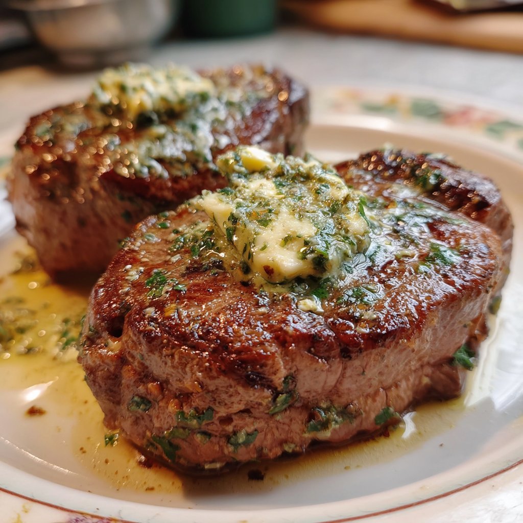 Filet Mignon with Herb Butter