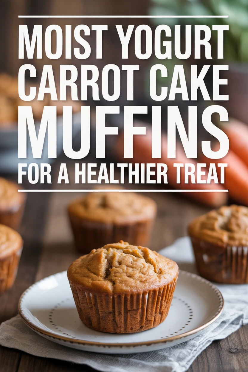 Moist Yogurt Carrot Cake Muffins for a Healthier Treat