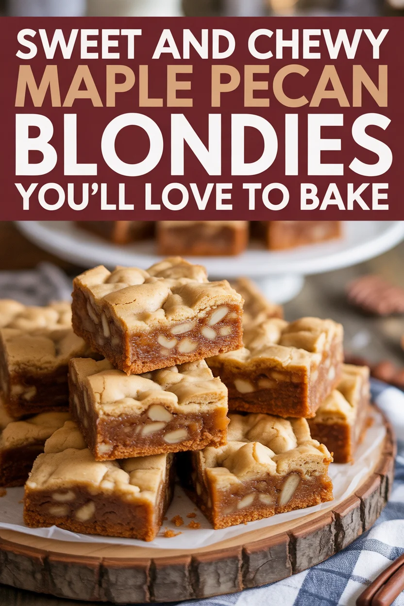 Sweet and Chewy Maple Pecan Blondies You’ll Love to Bake