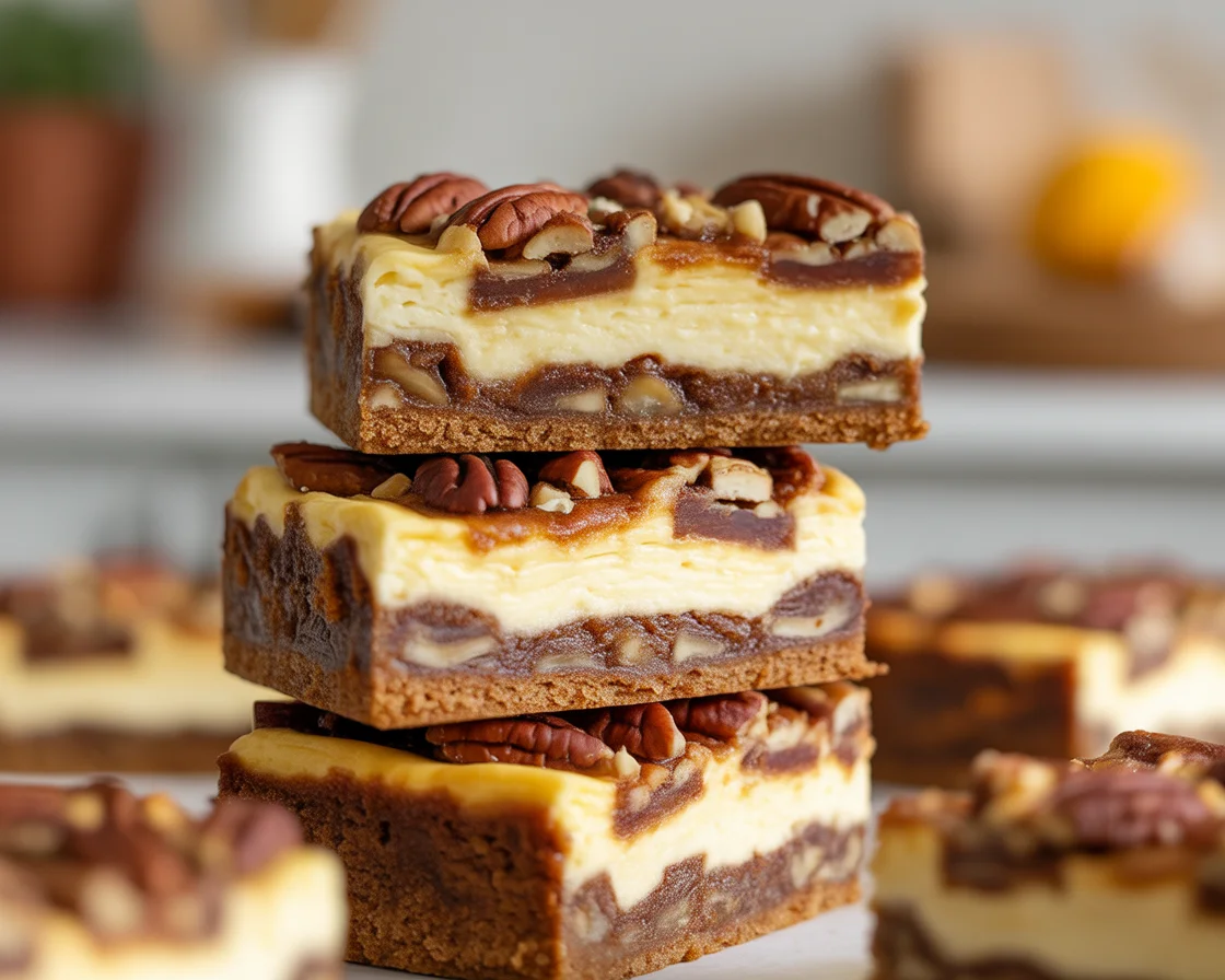 Pecan Pie Cheesecake Bars