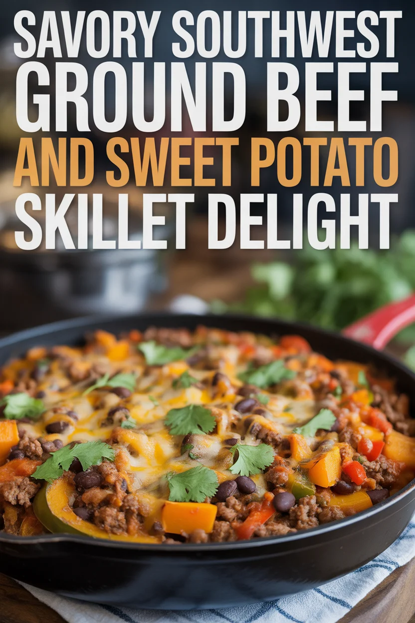 Savory Southwest Ground Beef and Sweet Potato Skillet Delight