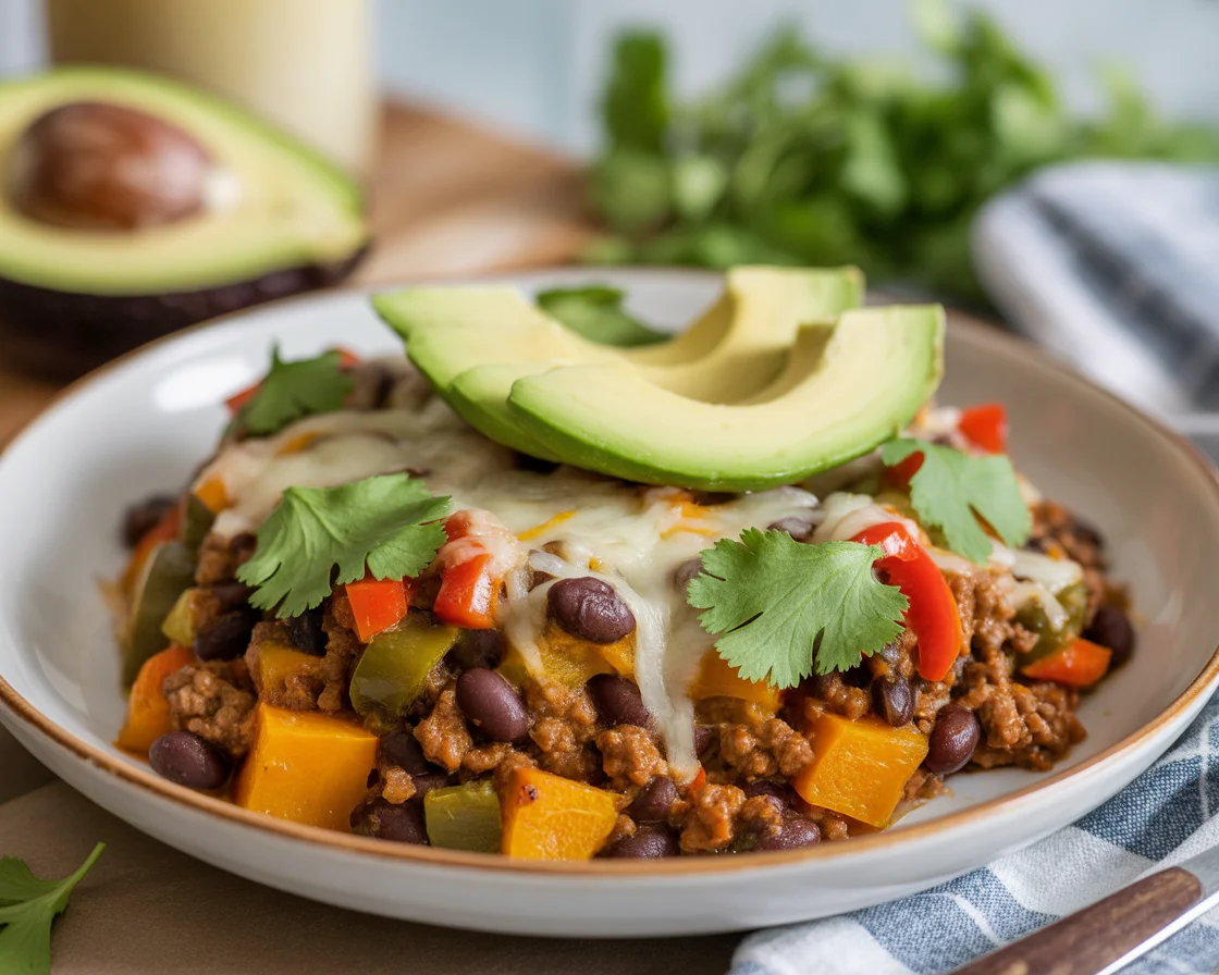 Savory Southwest Ground Beef and Sweet Potato Skillet Delight
