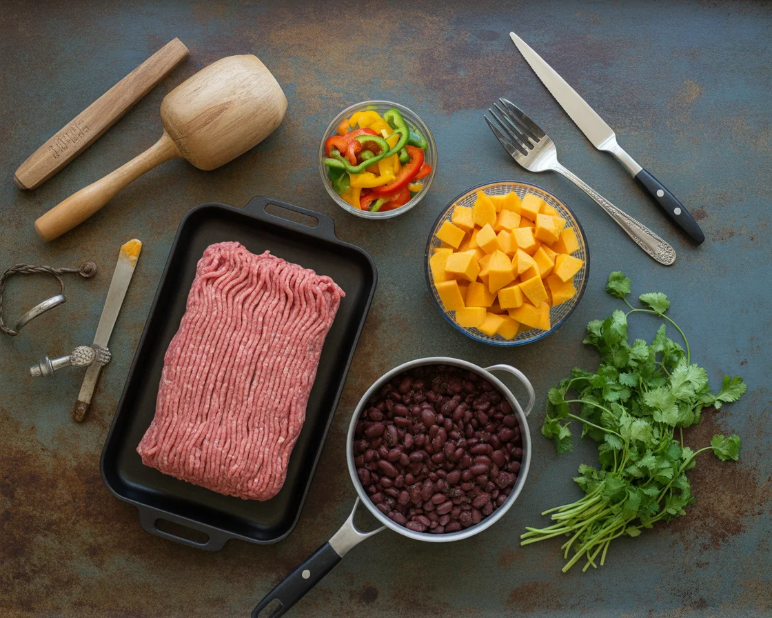 Savory Southwest Ground Beef and Sweet Potato Skillet Delight