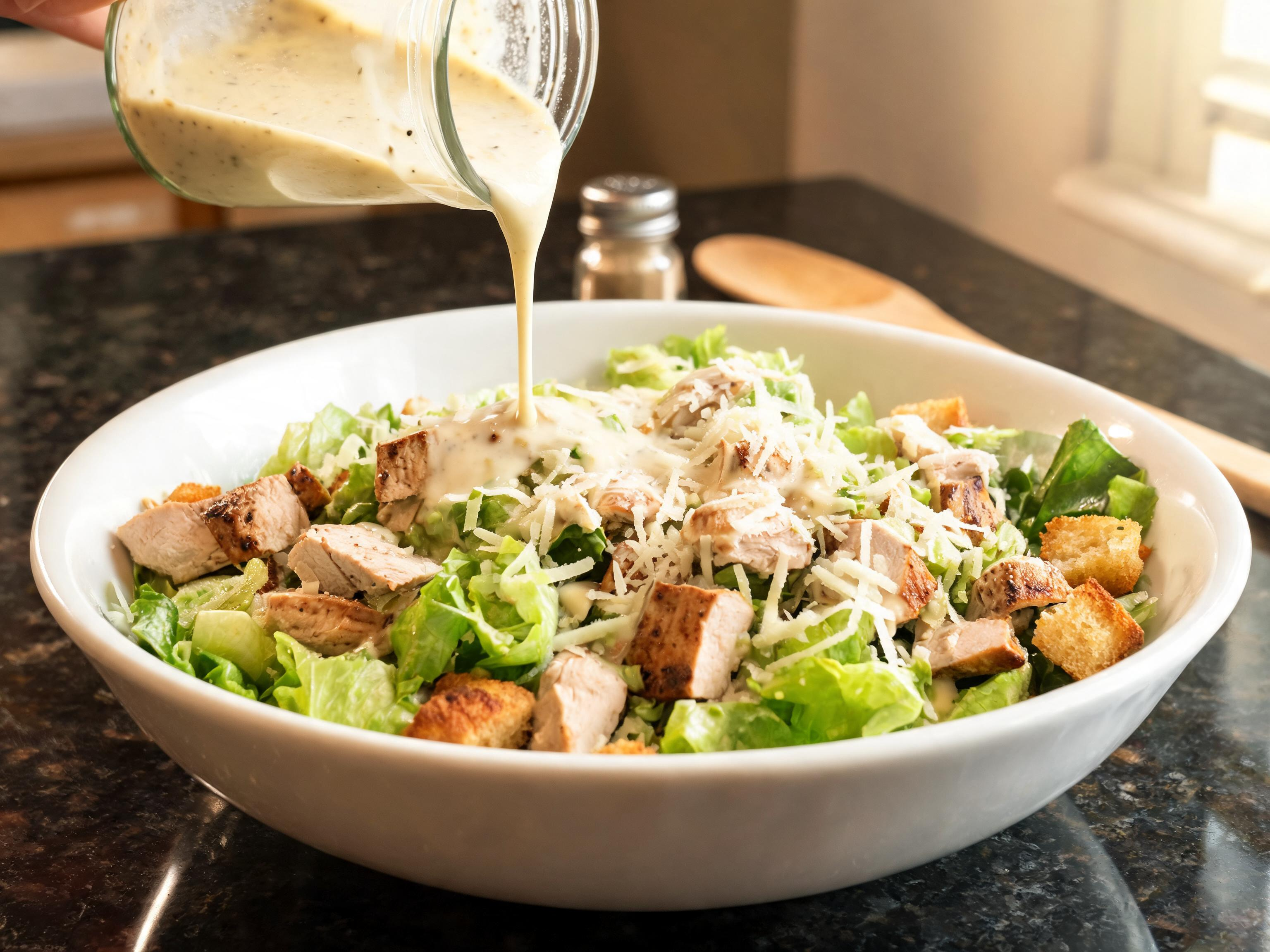 Easy Chicken Caesar Pasta Salad
