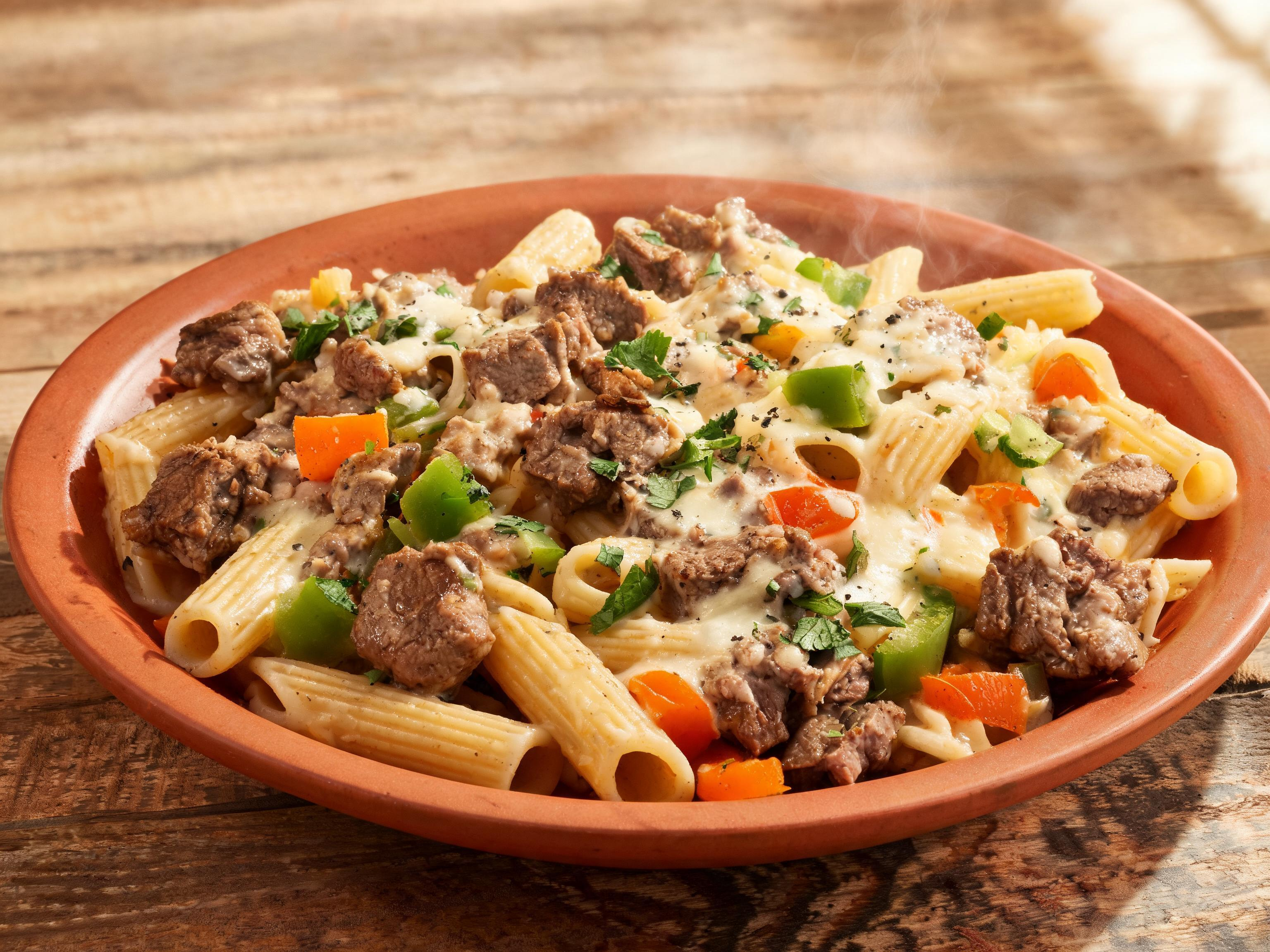Philly Cheese Steak Pasta