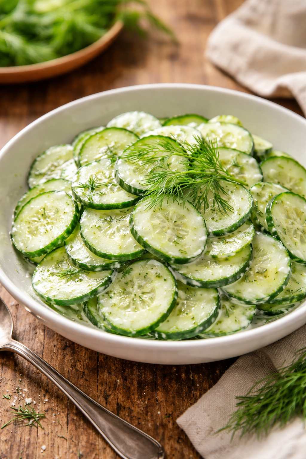 Light and Fresh Cucumber Salad