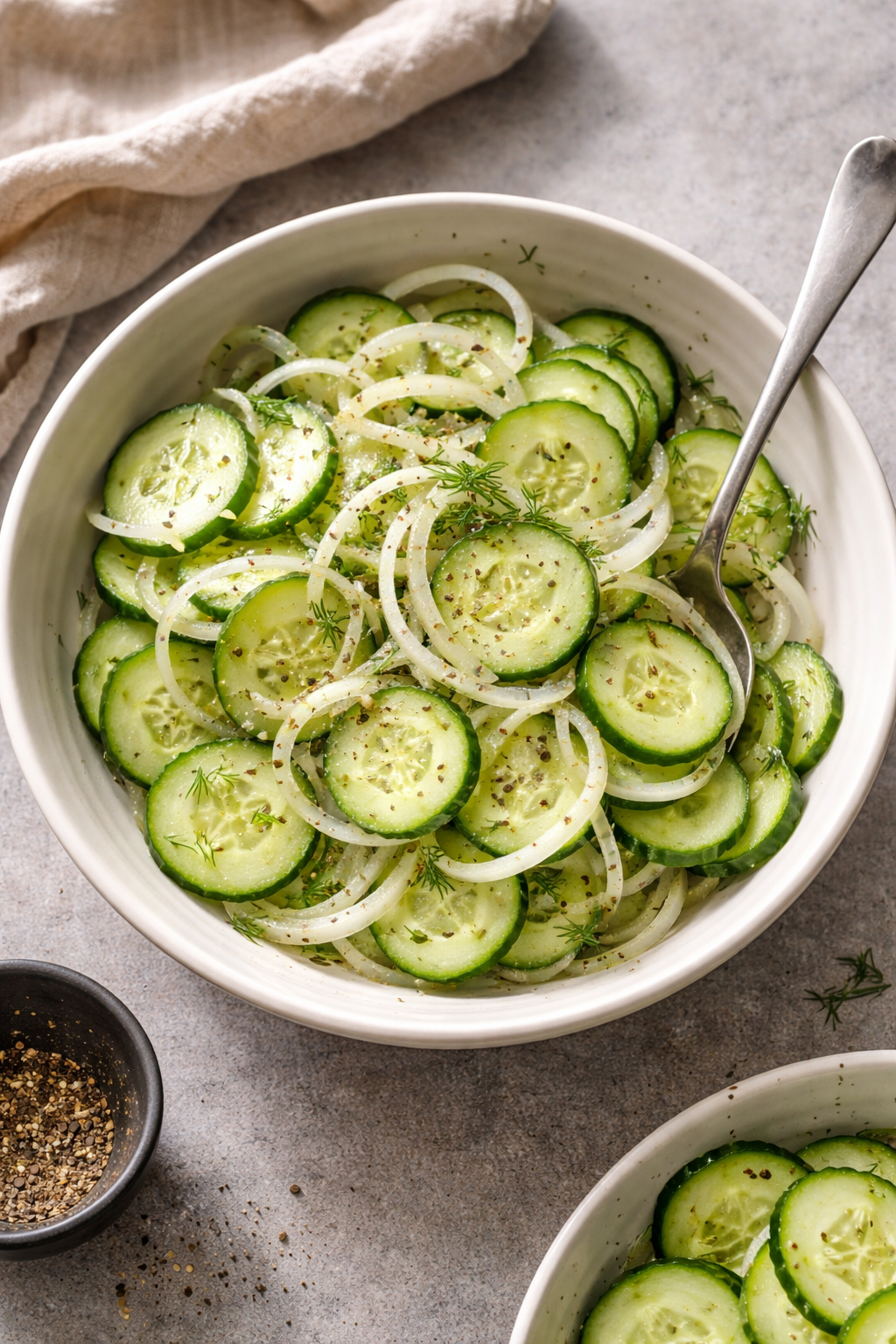 Easy Cucumber Vinegar Salad Recipe (with Sweet Onion)