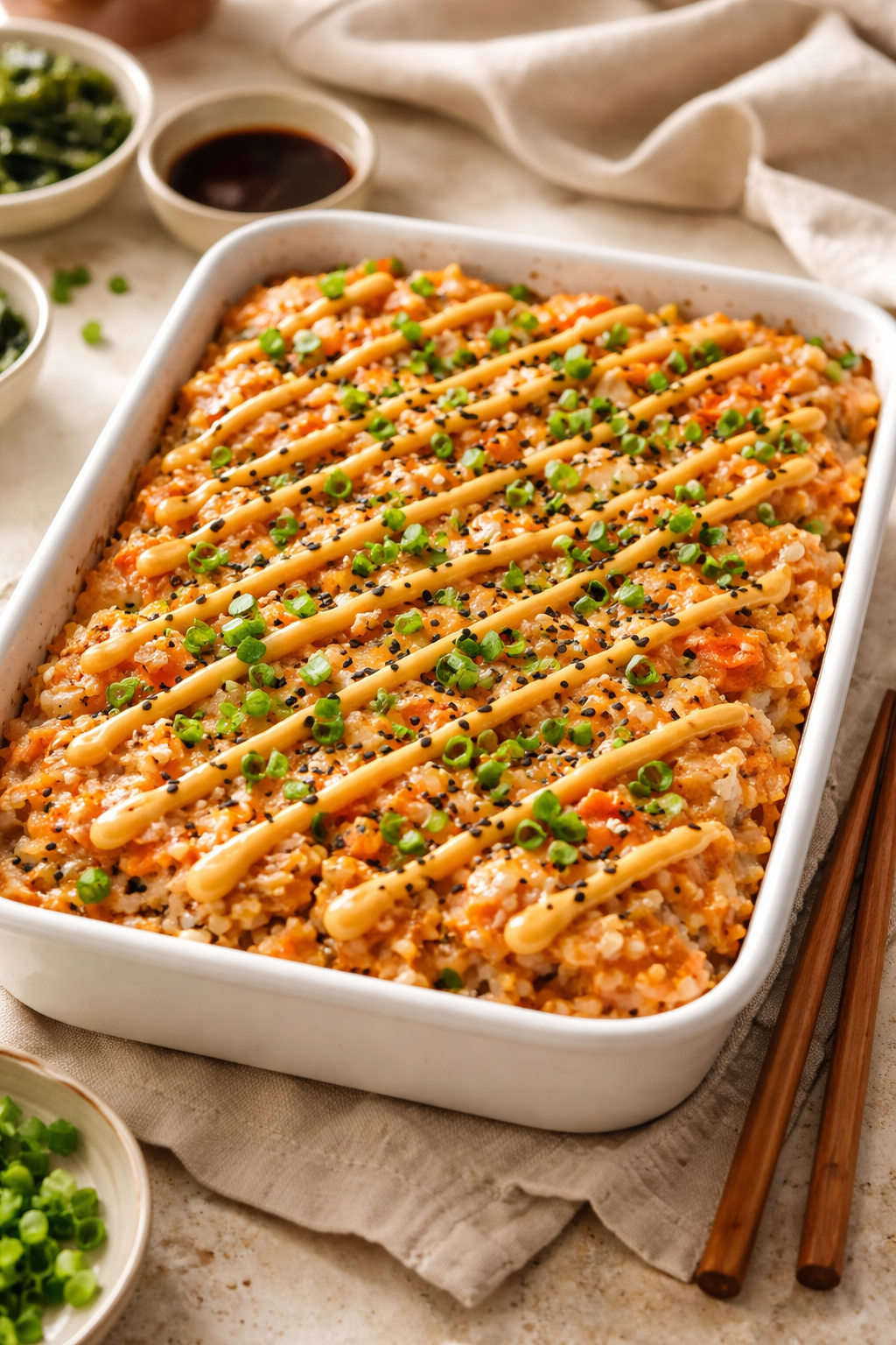 Salmon Sushi Bake