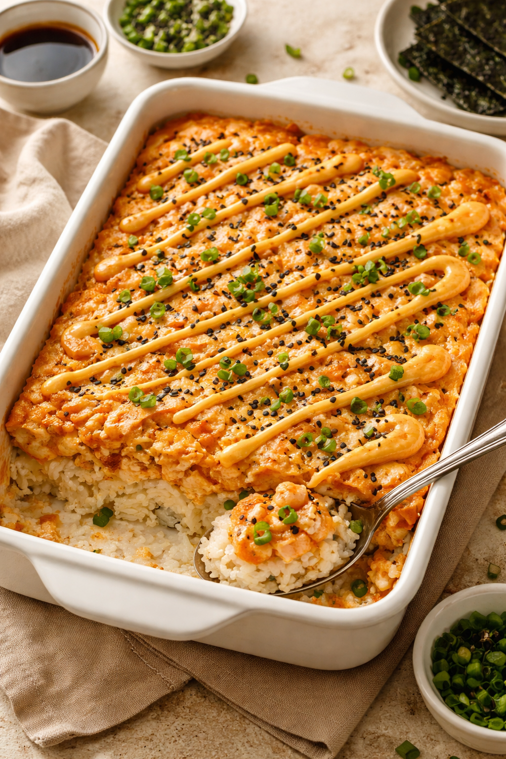 Salmon Sushi Bake