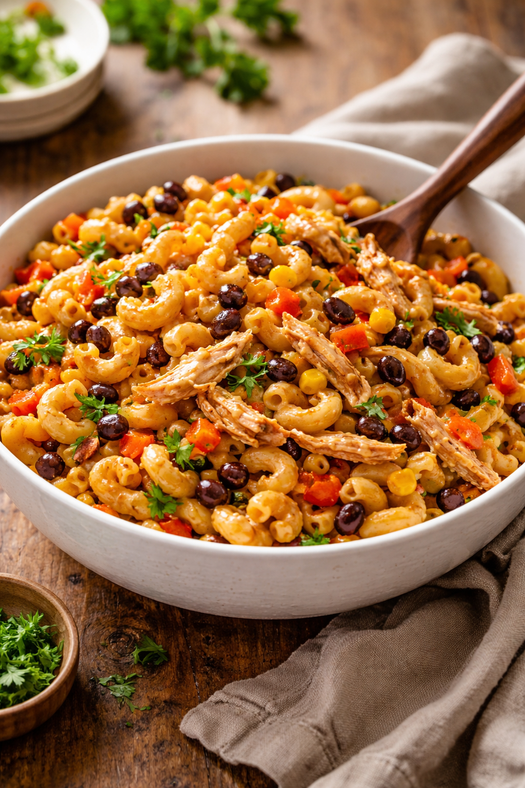 Easy BBQ Chicken Pasta Salad