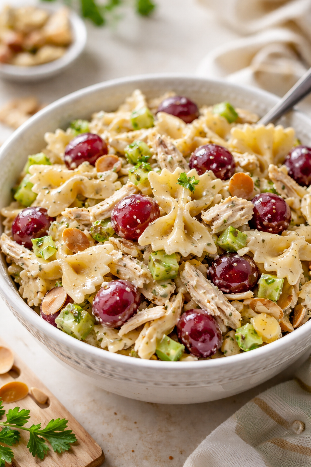 Waldorf Chicken Pasta Salad