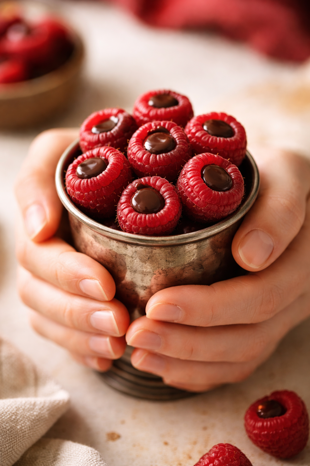 Chocolate Filled Raspberries