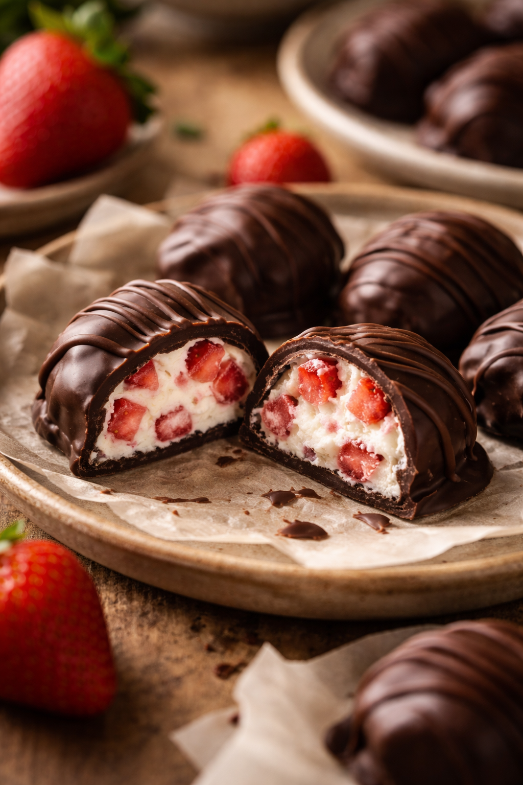 Chocolate Strawberry Yogurt Clusters