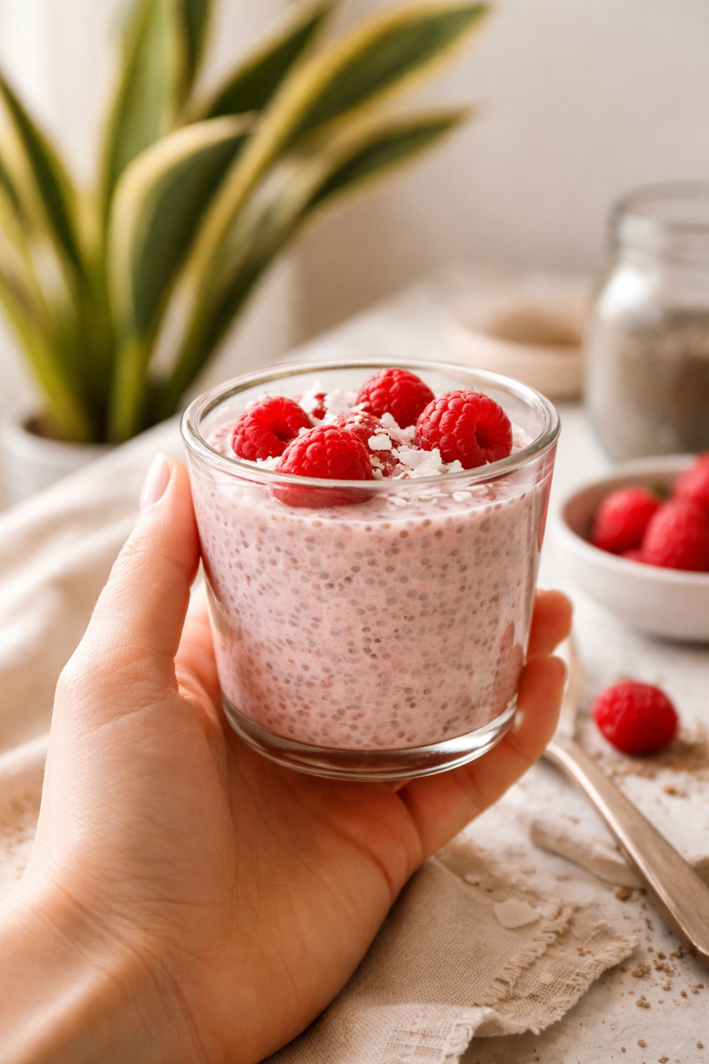 Raspberry Chia Pudding