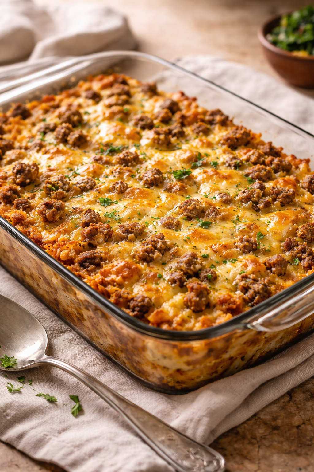 Sausage Hash Brown Breakfast Casserole