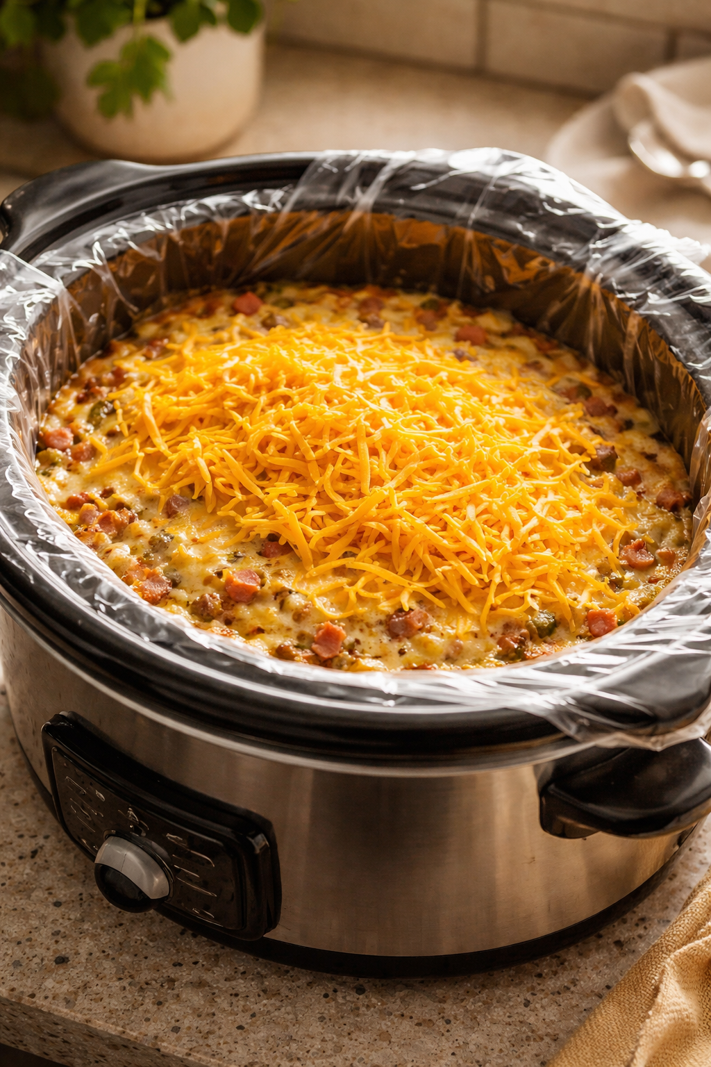 Overnight Slow Cooker Breakfast Casserole