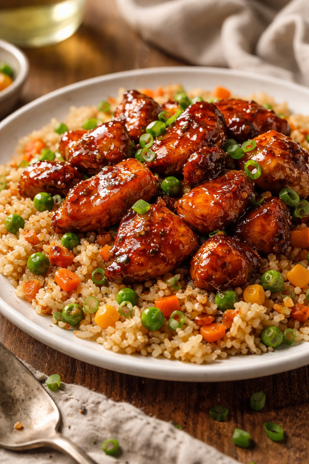 One-Pan Honey BBQ Chicken Rice