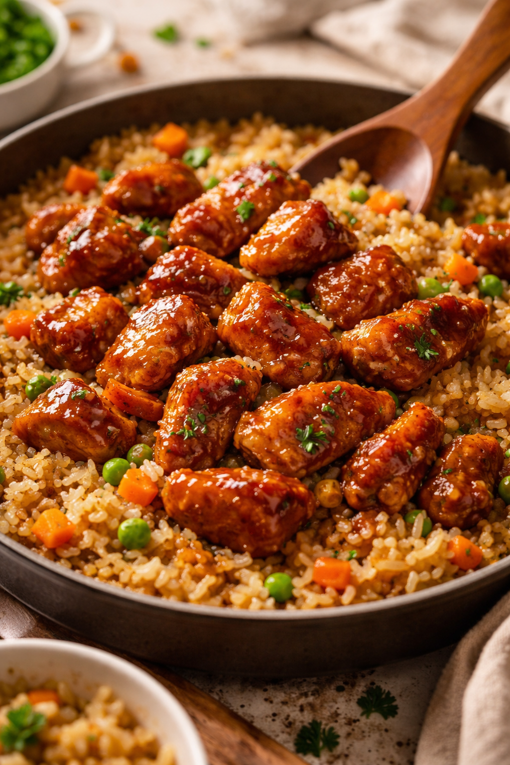 One-Pan Honey BBQ Chicken Rice