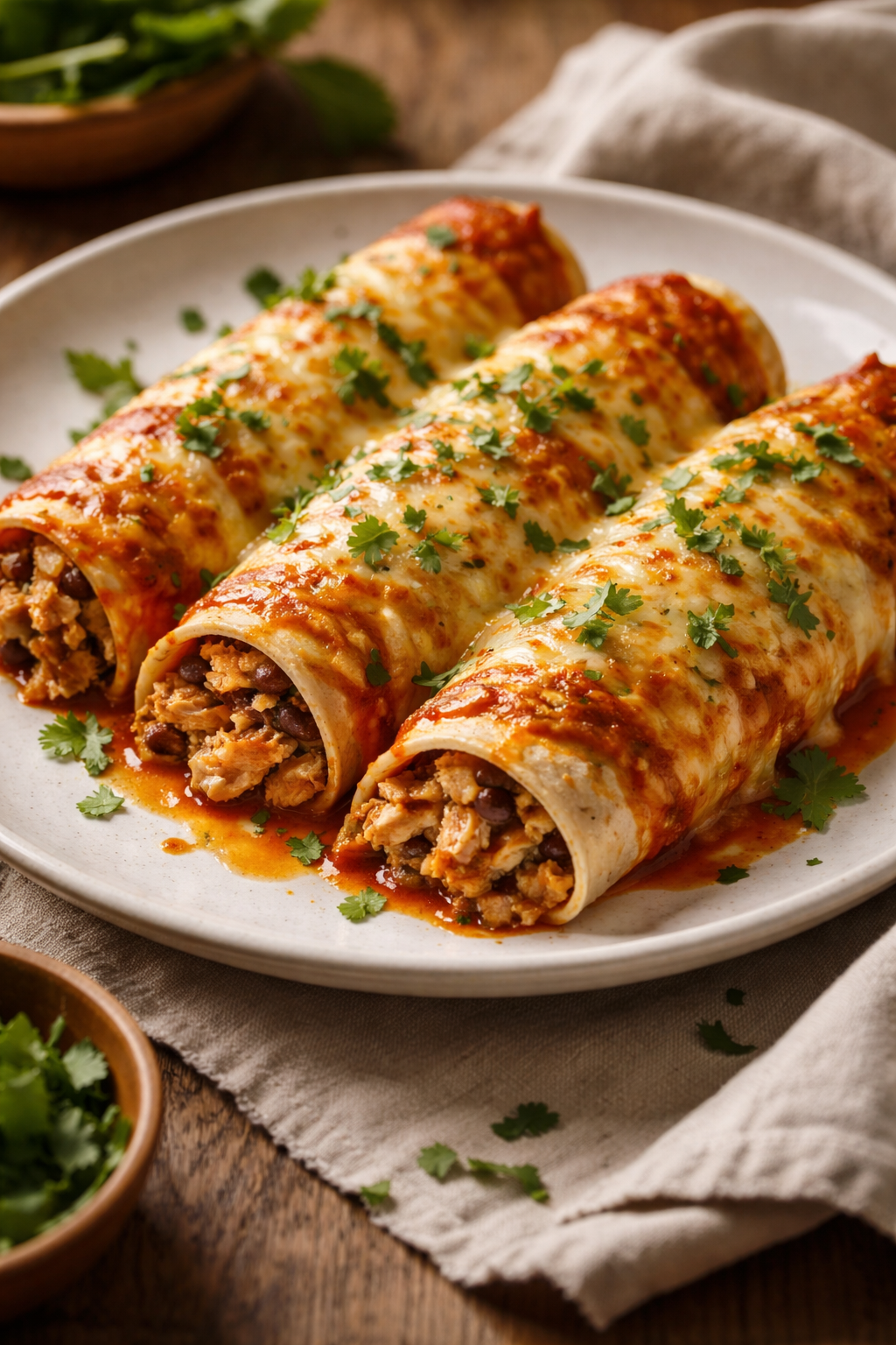 Quick & Healthy Chicken Enchiladas High Protein Comfort Dinner
