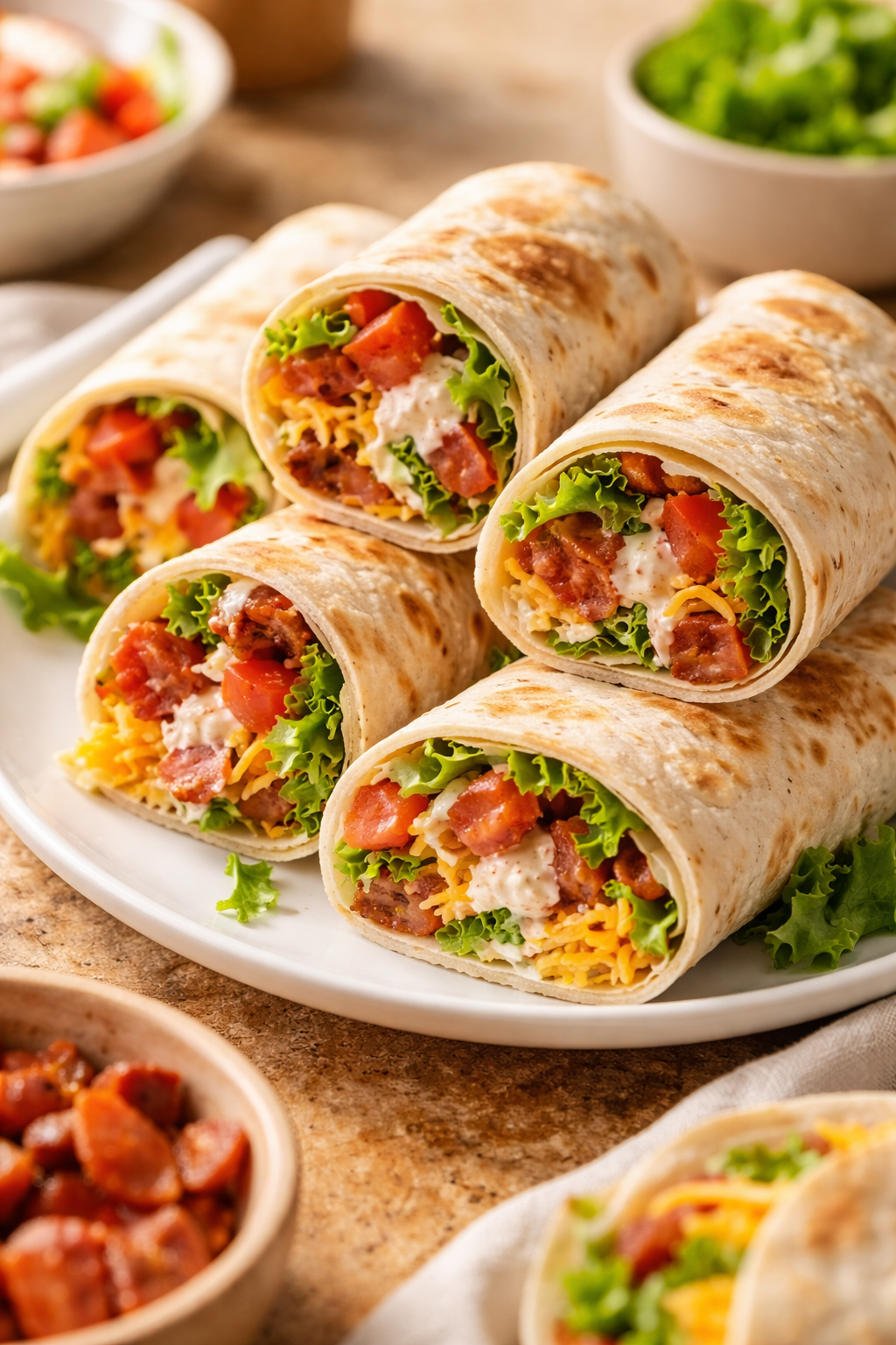 Cheesy Bacon Ranch Wraps