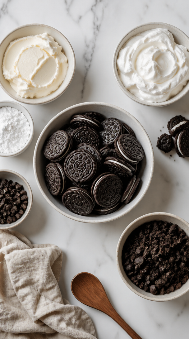No-Bake Oreo Cheesecakes