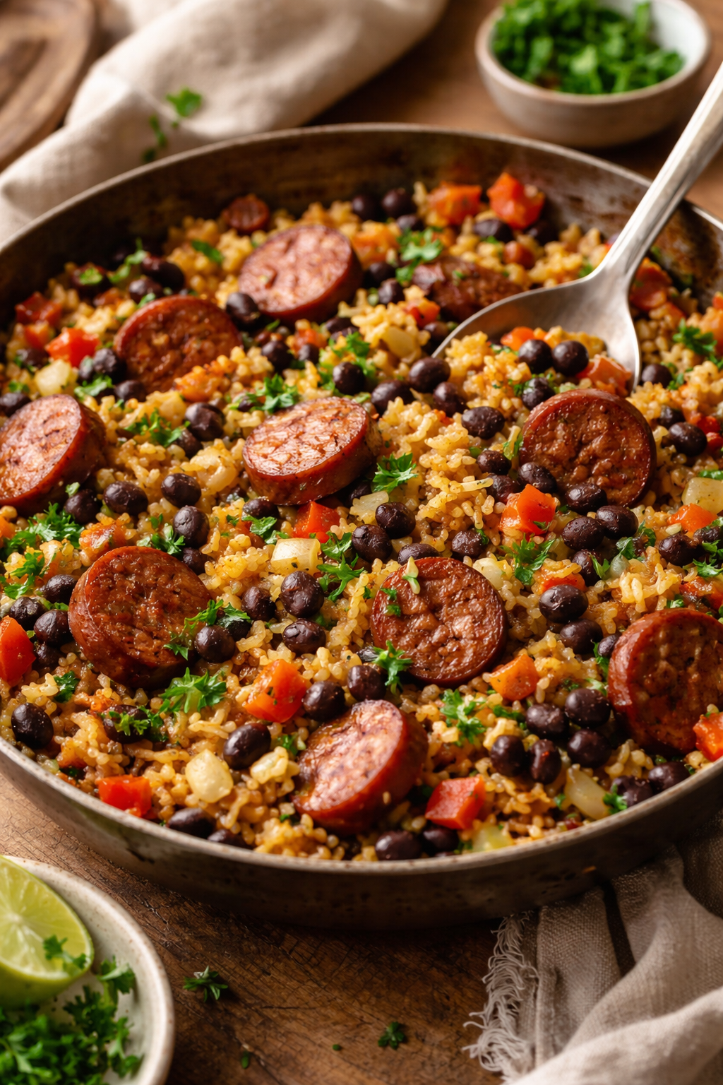 Black Beans and Rice with Sausage