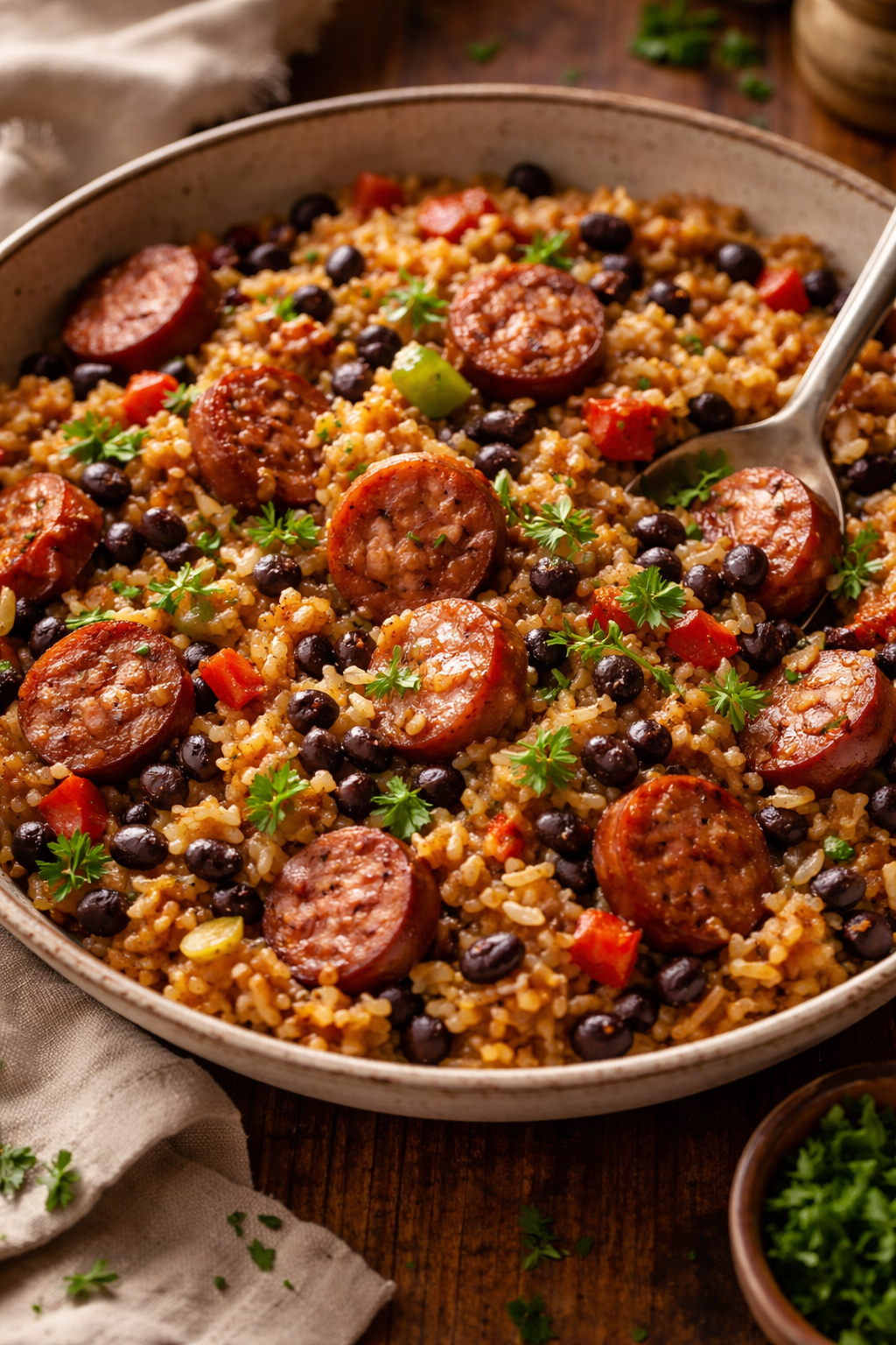 Black Beans and Rice with Sausage