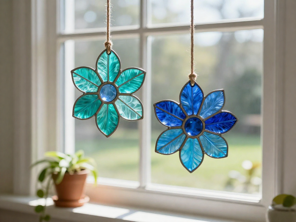DIY Paper Roll Flowers Sun Catcher 9 DIY Paper Roll Flowers Sun Catcher