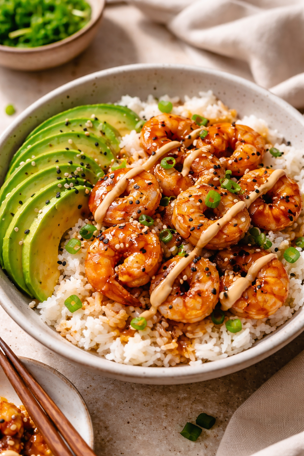 Teriyaki Shrimp Rice Bowls