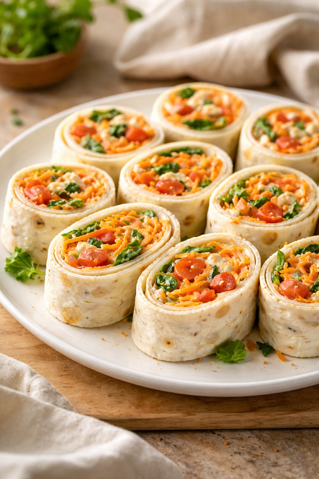 Vegetable Tortilla Roll Ups