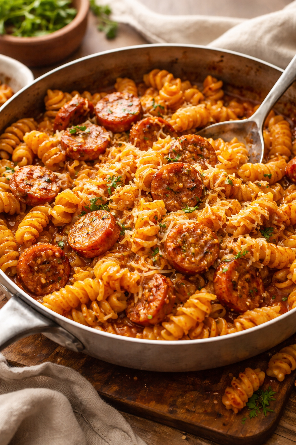 Honey BBQ Sausage Pasta