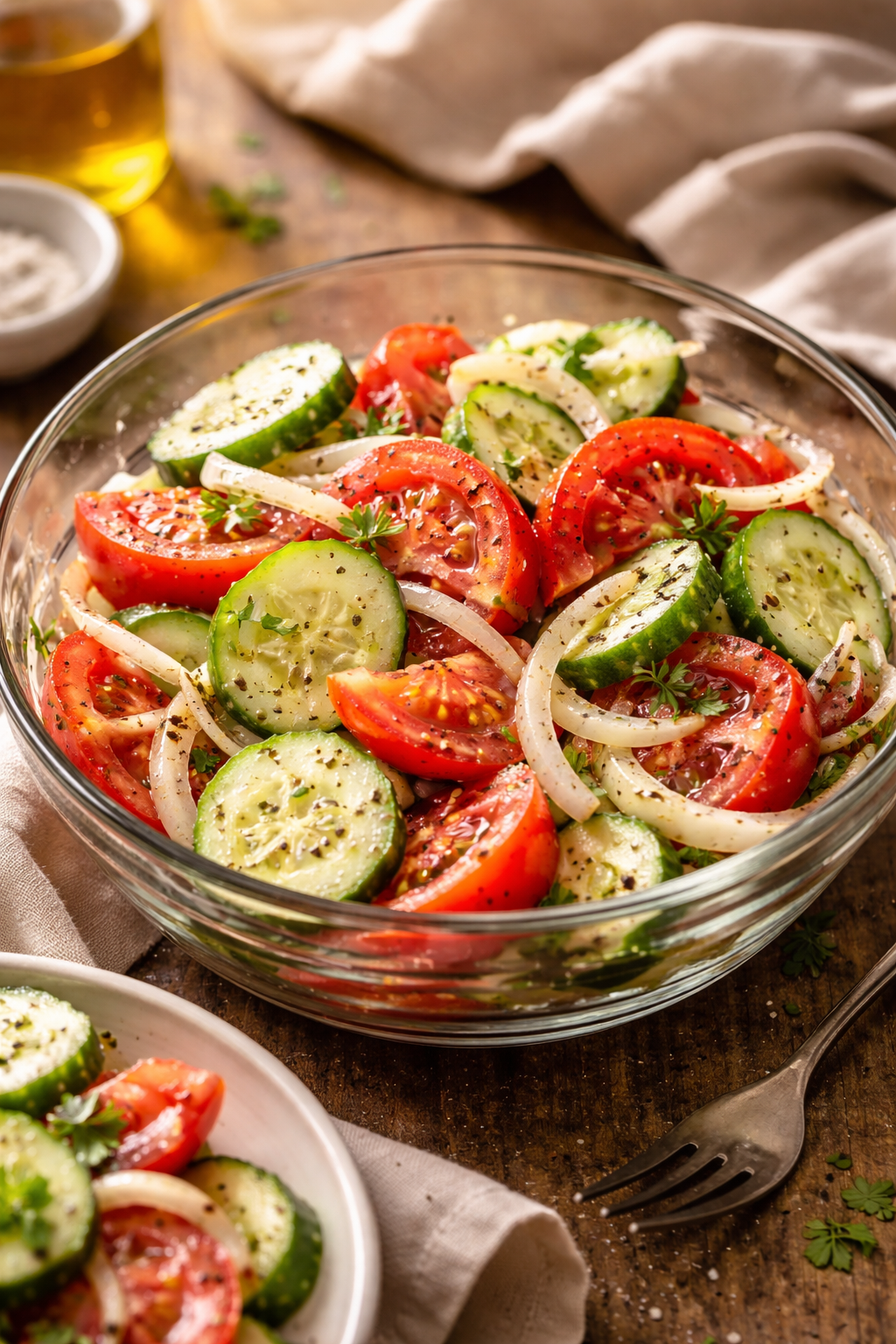 Tomato, Cucumber, and Onion Salad