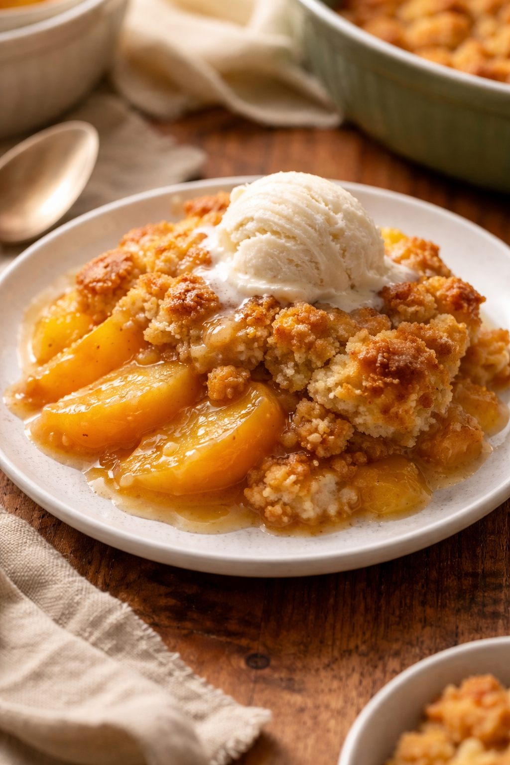 Easy Peach Cobbler Recipe - Made From Scratch with Canned Peaches! | How to make peach cobbler, Peach cobbler dessert ideas, Super easy peach cobbler recipe