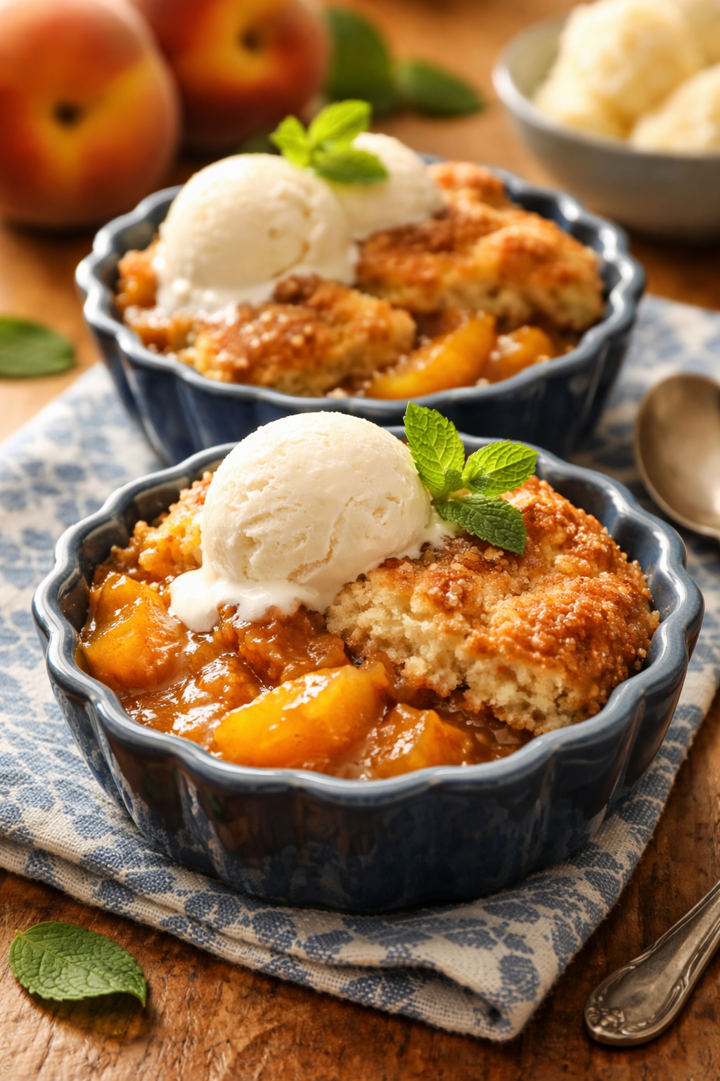 Classic Oven-Baked Peach Cobbler