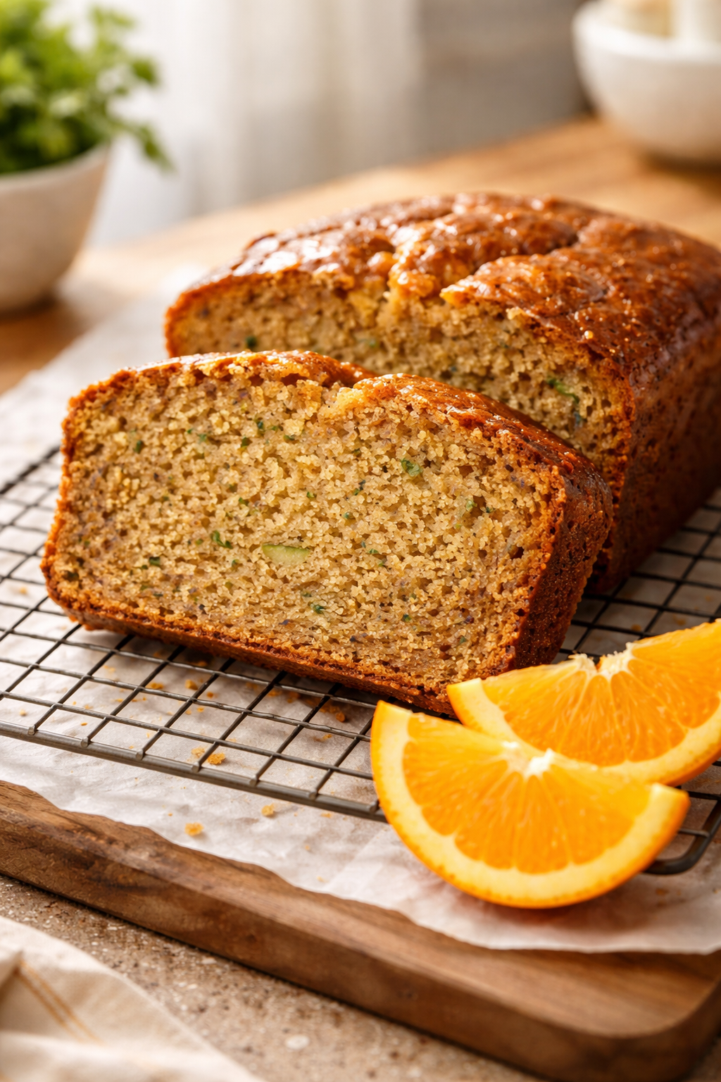 Orange Zucchini Bread Recipe (Whole Wheat & Honey Sweetened)