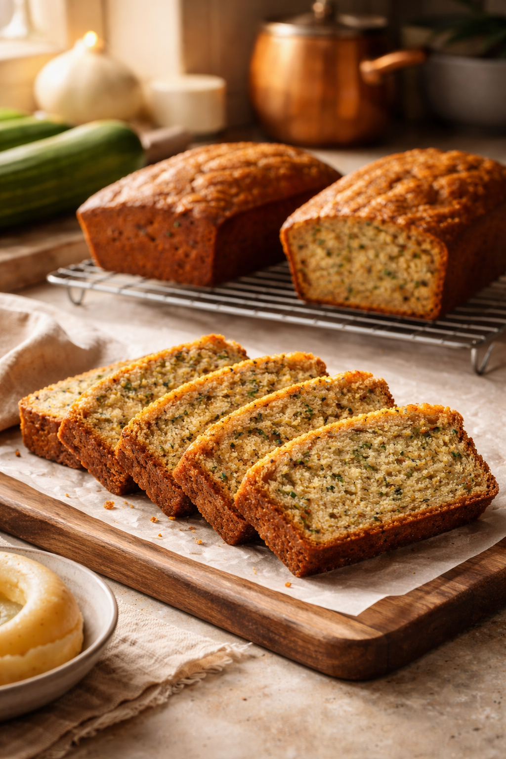 Moist Zucchini Bread with Applesauce