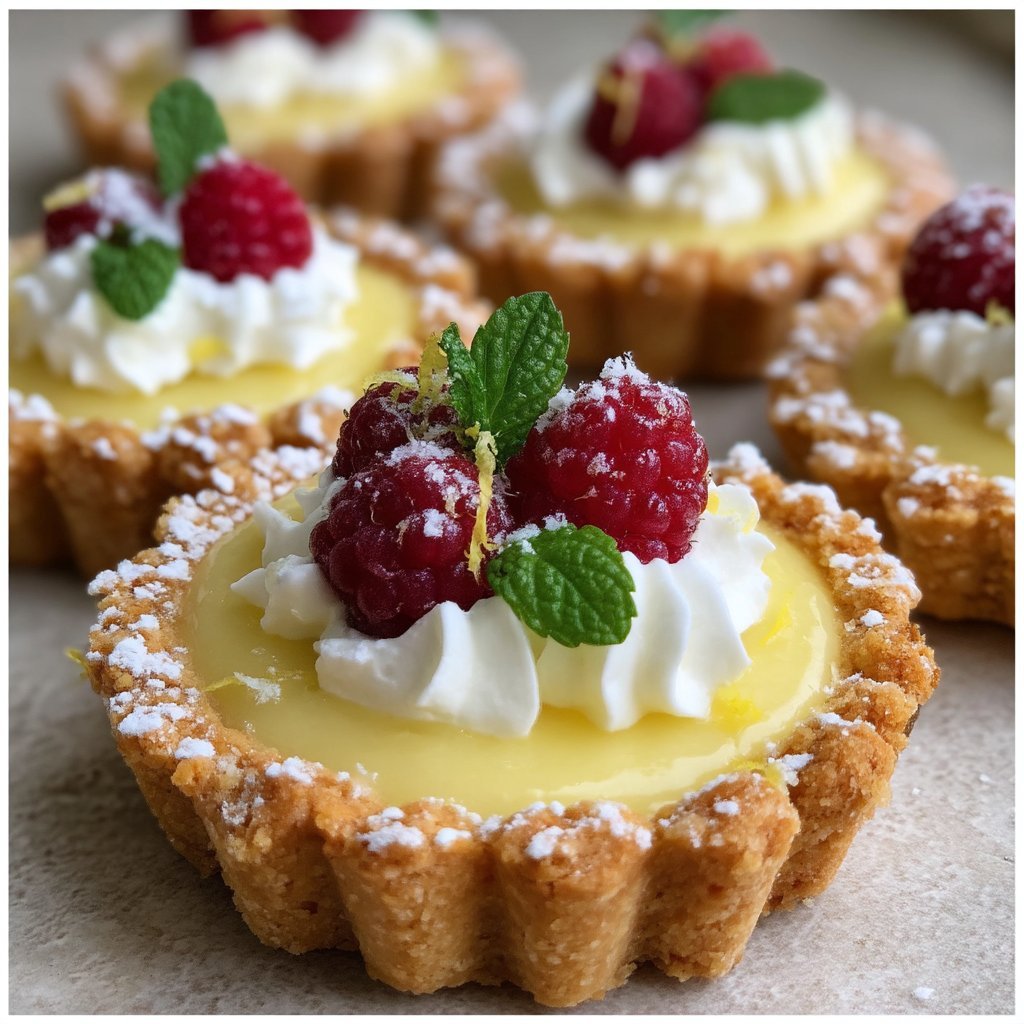 Easy Lemon Curd Tartlets with Mascarpone Cream