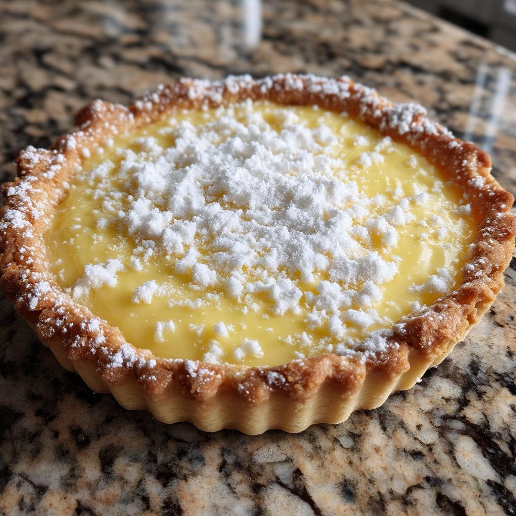 Italian Lemon Custard Pie with Mascarpone