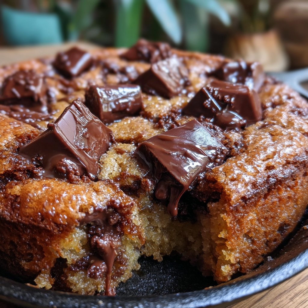 Espresso Chocolate Chunk Skillet Blondie