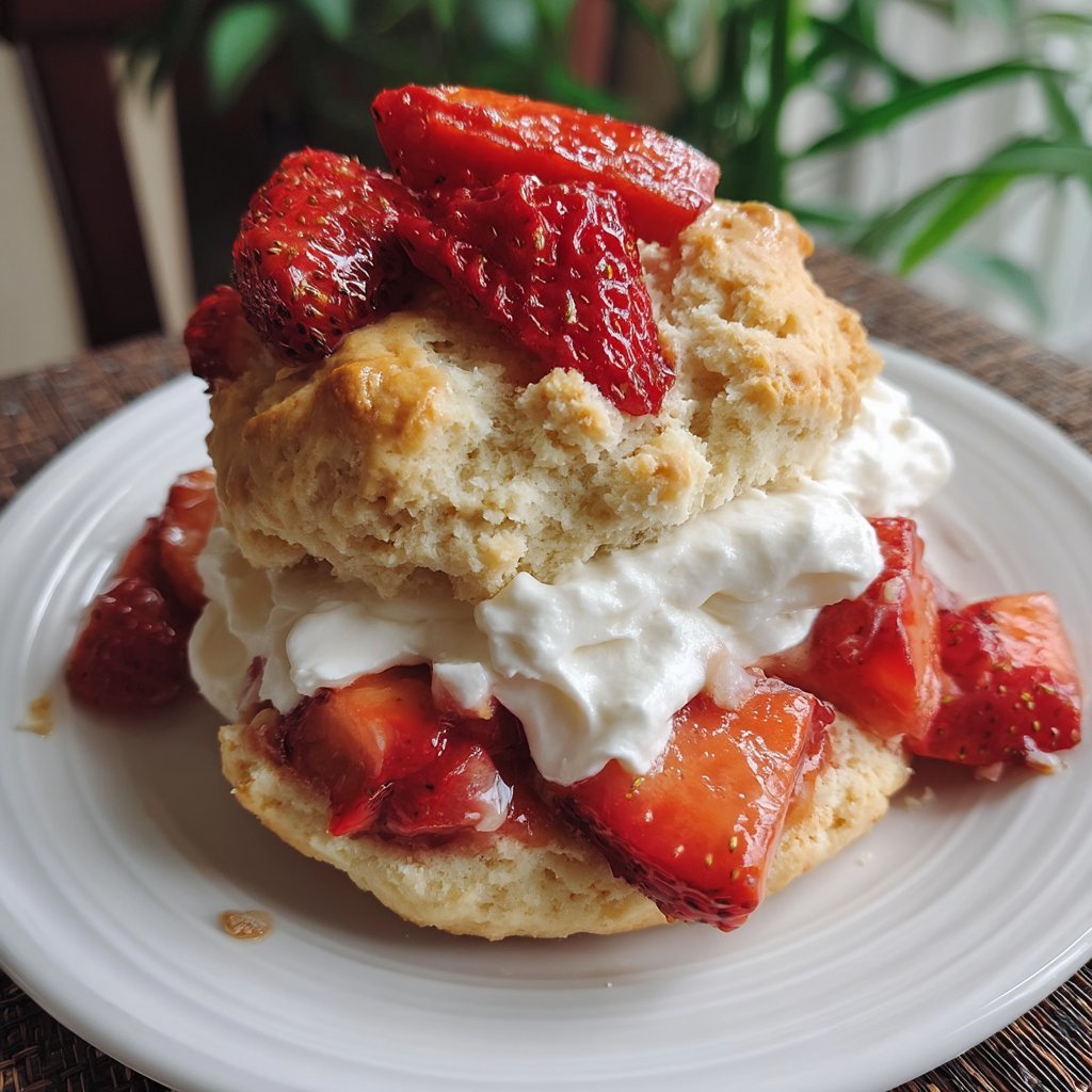 Strawberry Shortcake with Mascarpone Cream 3 Strawberry Shortcake with Mascarpone Cream