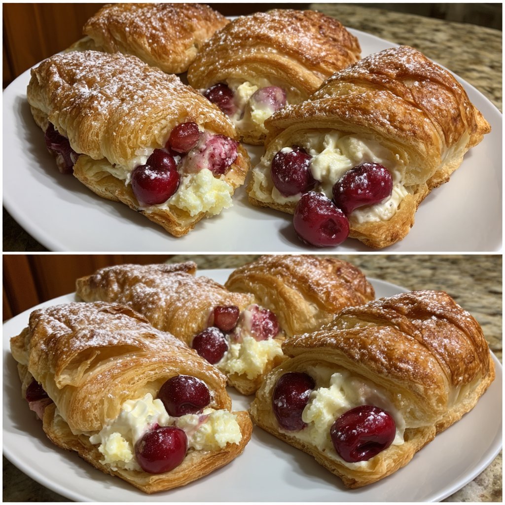 Cherry Mascarpone Danish Rolls