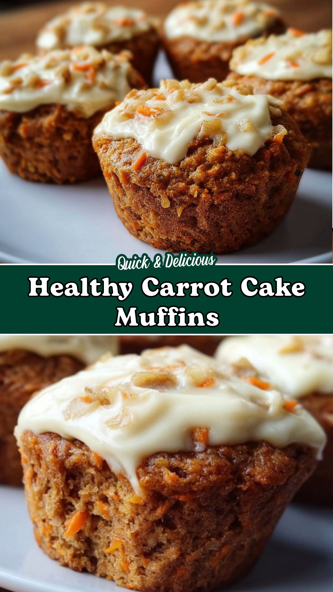 Healthy Carrot Cake Muffins