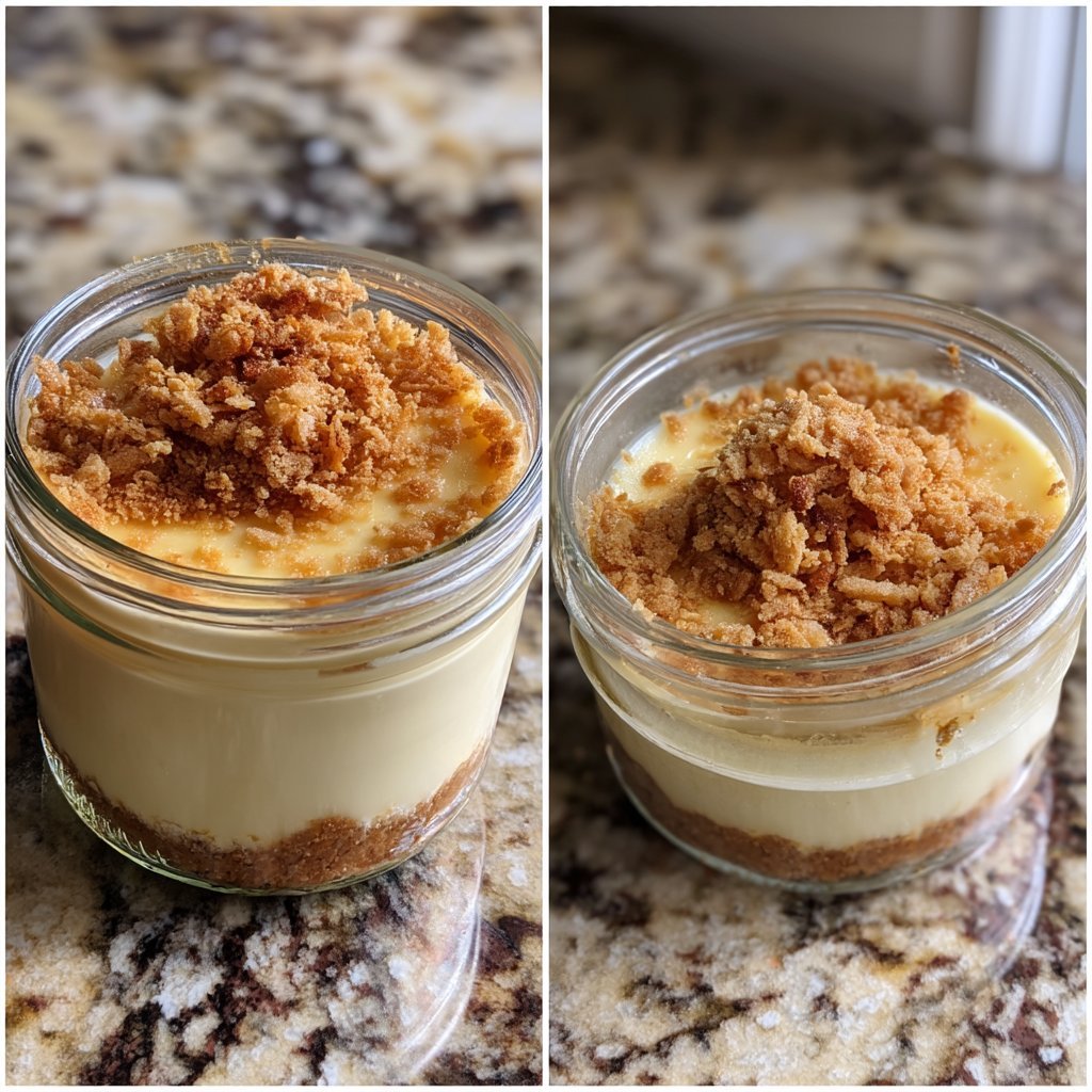 Vanilla Custard Jars with Crushed Wafers