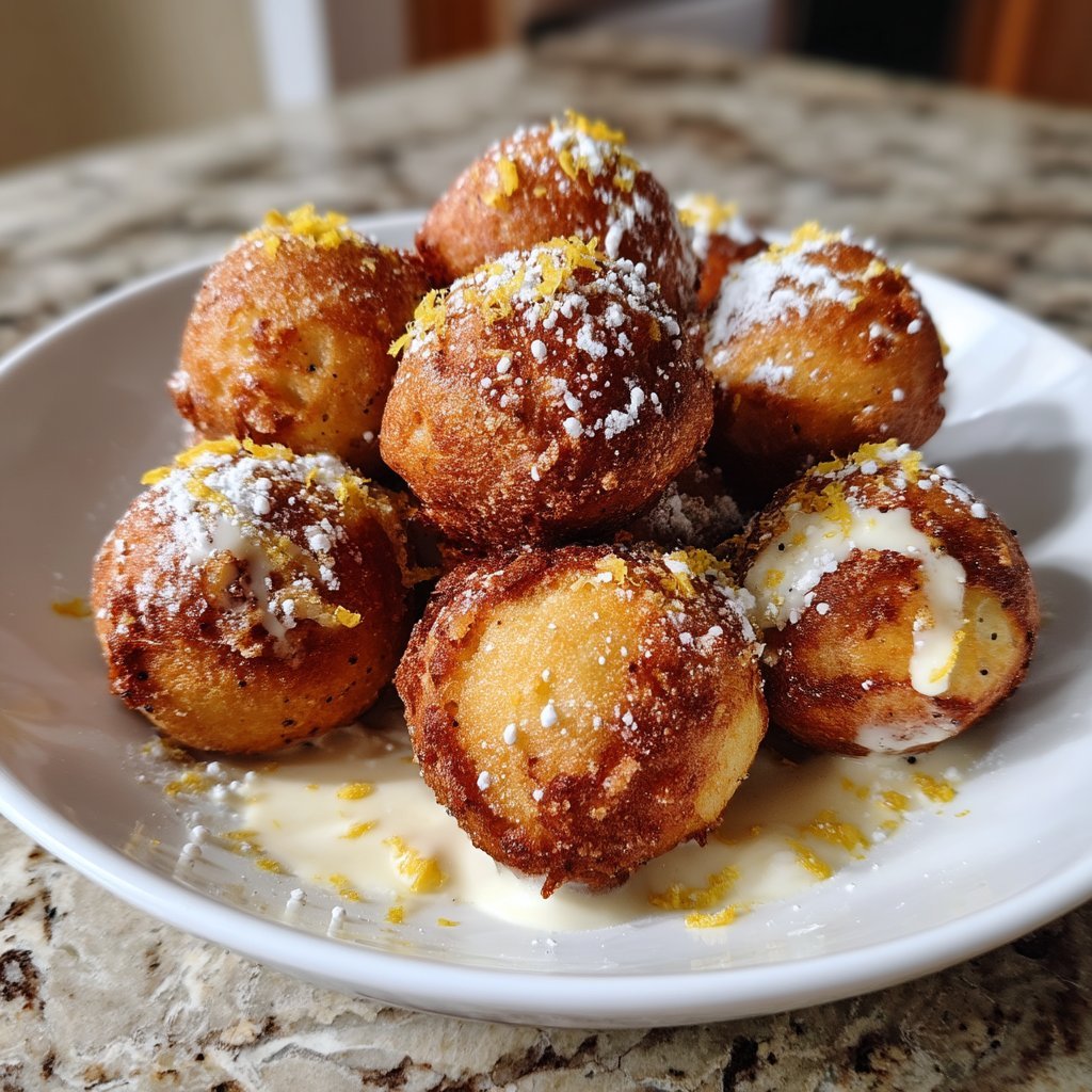 Lemon Poppy Seed Ricotta Donut Holes