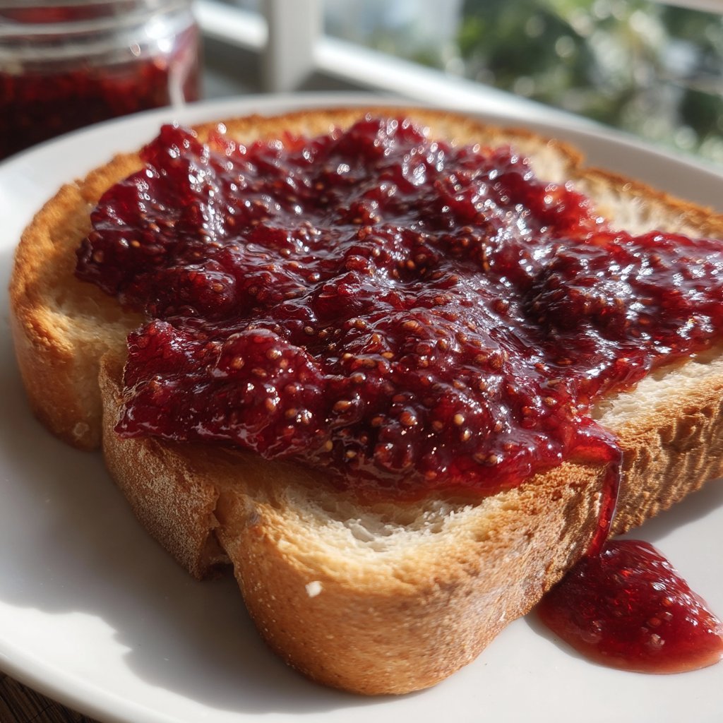 Chia Seed Jam on Whole Wheat Toast