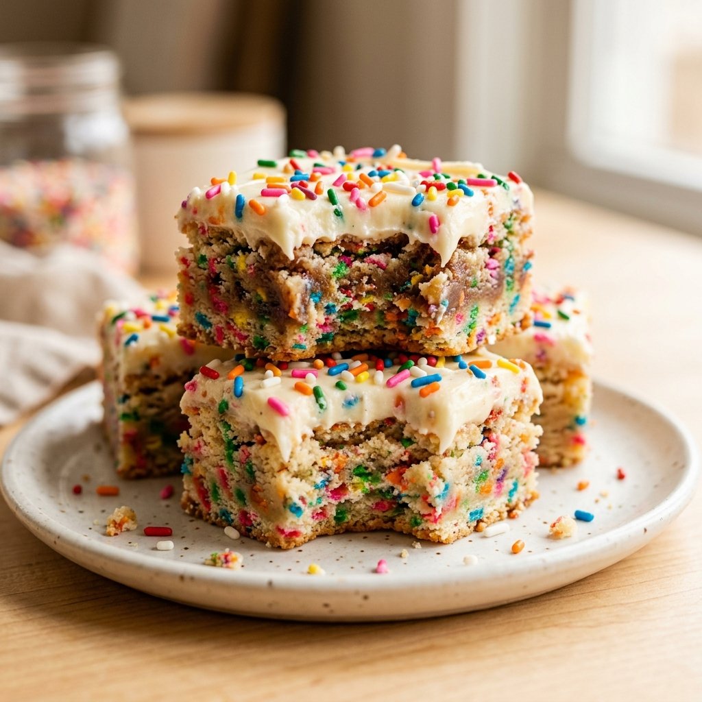 Funfetti Cake Batter Bars