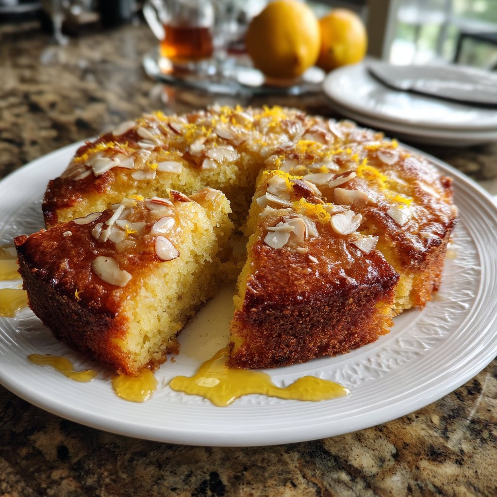 One-Bowl Almond Semolina Cake with Citrus Syrup 3 One-Bowl Almond Semolina Cake with Citrus Syrup