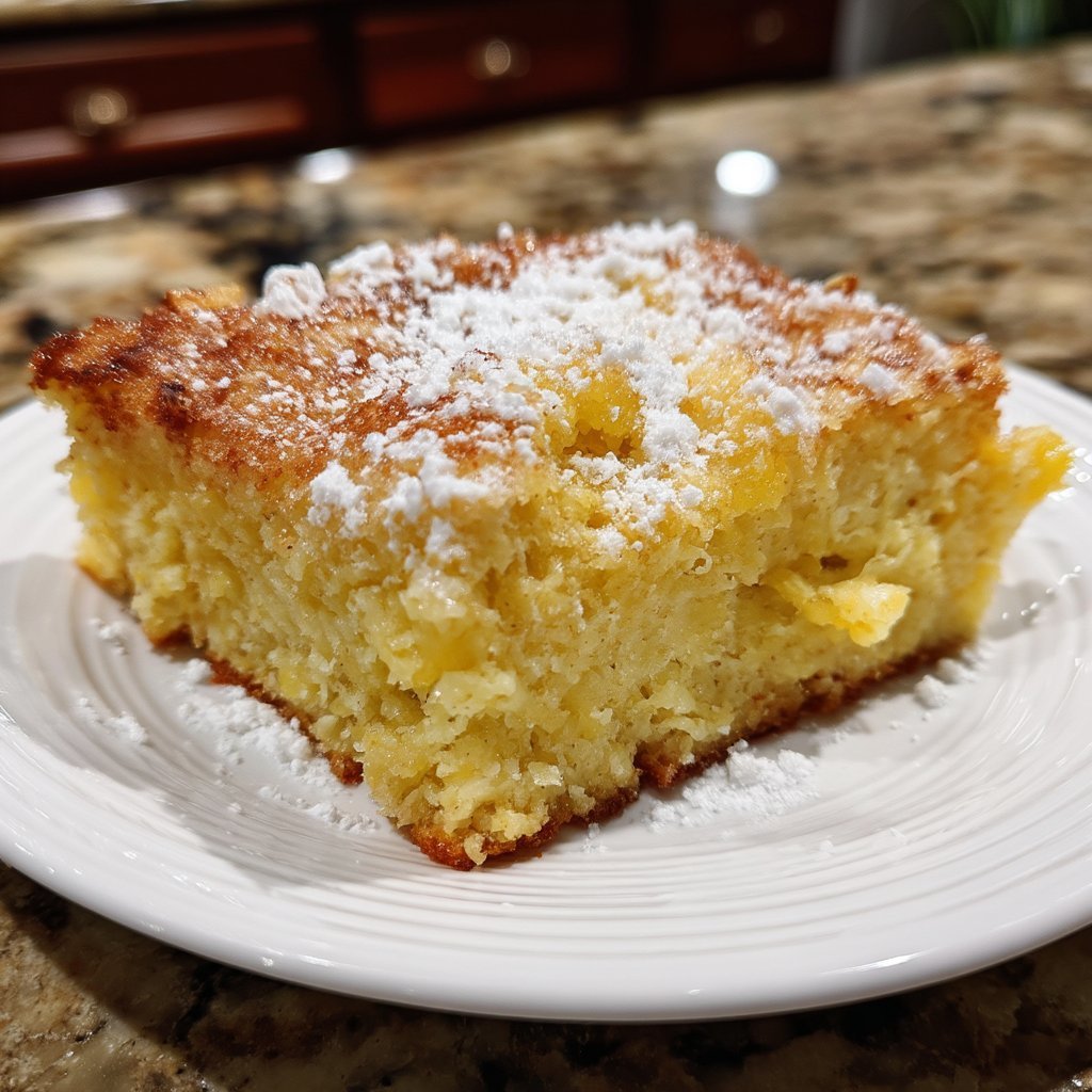 Pineapple Ricotta Dump Cake