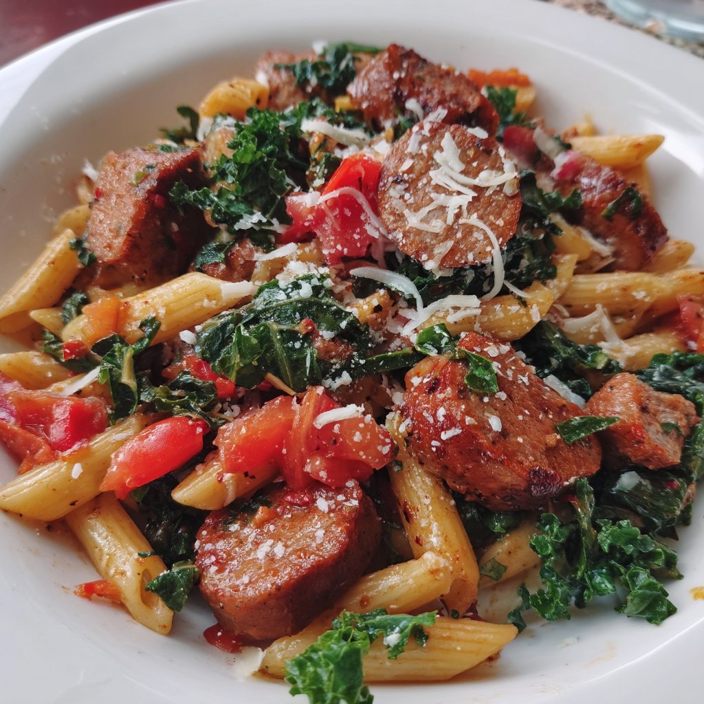 Tuscan Sausage & Kale Pasta 1 Tuscan Sausage & Kale Pasta
